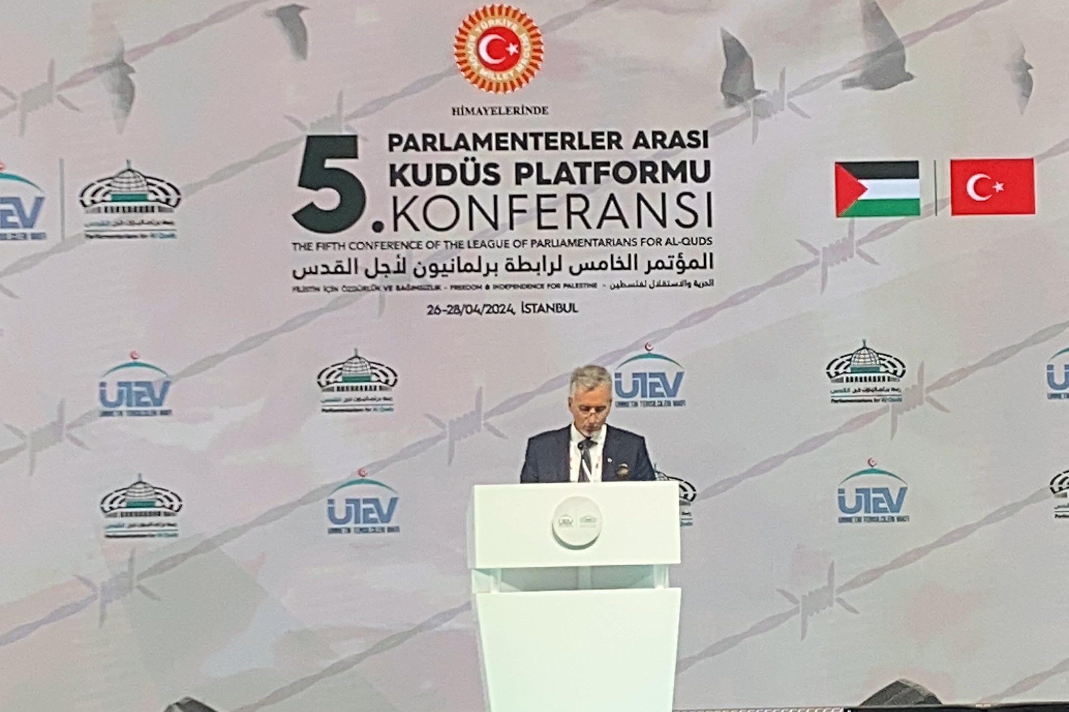 Speaker of the House of Peoples, Kemal Ademović, addressed the participants of the Fifth Conference of the League of Parliamentarians for Al-Quds in Istanbul